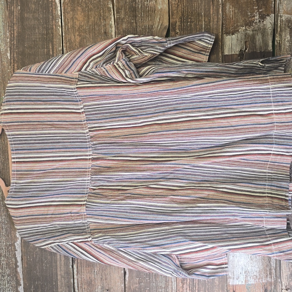 DressBarn Striped Button-Detail Blouse/Jacket, Plus Size 3X - Picture 2 of 4